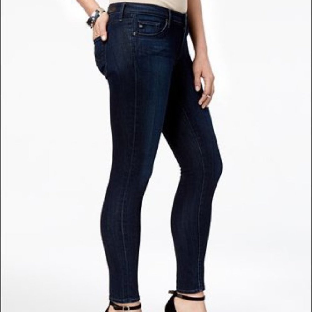 AG Denim Legging Ankle Super Skinny Jean Dark Wash - Picture 2 of 7